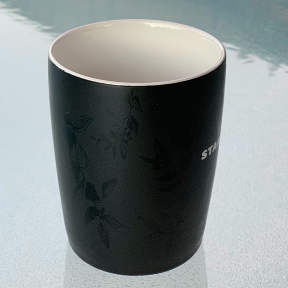 Starbucks 2020 Etched Floral Black Coffee Mug - Picture 2 of 7